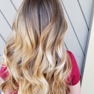 Brown to blond ombre