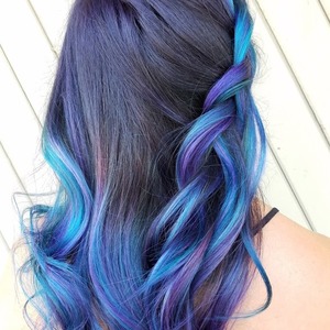 Blue and purple braid